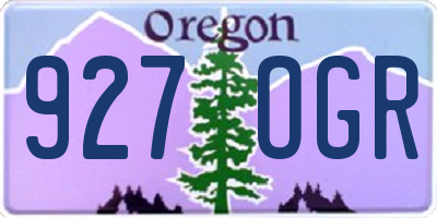 OR license plate 927OGR