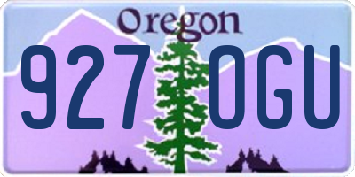 OR license plate 927OGU
