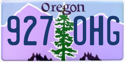 OR license plate 927OHG