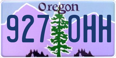 OR license plate 927OHH