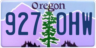 OR license plate 927OHW