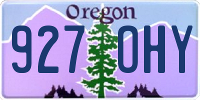 OR license plate 927OHY