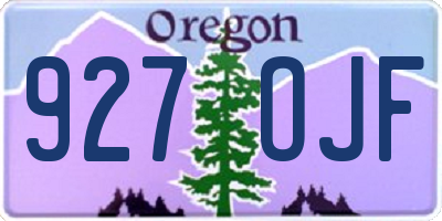OR license plate 927OJF