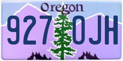 OR license plate 927OJH