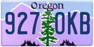 OR license plate 927OKB