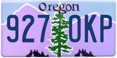 OR license plate 927OKP
