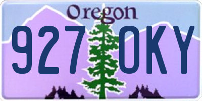 OR license plate 927OKY