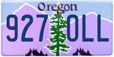 OR license plate 927OLL