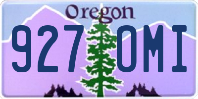 OR license plate 927OMI