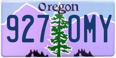 OR license plate 927OMY