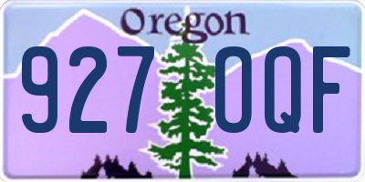 OR license plate 927OQF