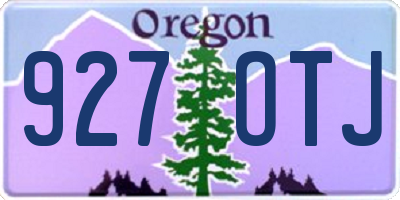 OR license plate 927OTJ