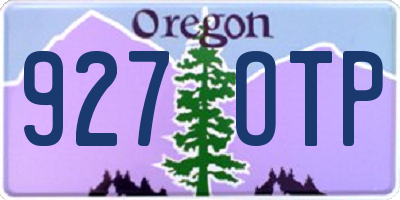 OR license plate 927OTP