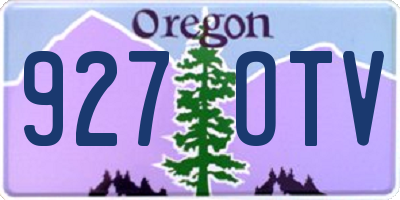 OR license plate 927OTV