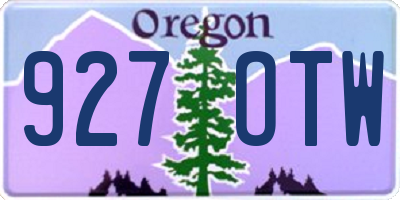 OR license plate 927OTW