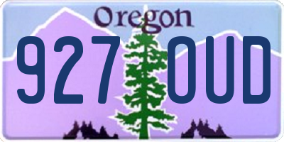 OR license plate 927OUD