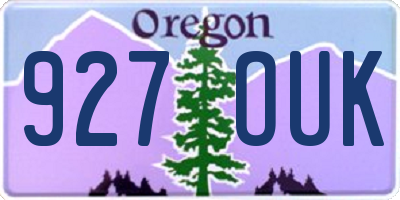 OR license plate 927OUK