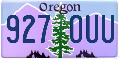 OR license plate 927OUU