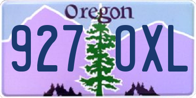 OR license plate 927OXL
