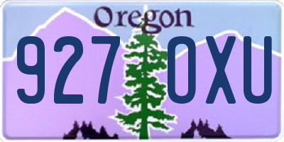 OR license plate 927OXU