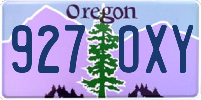 OR license plate 927OXY