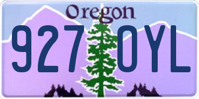 OR license plate 927OYL