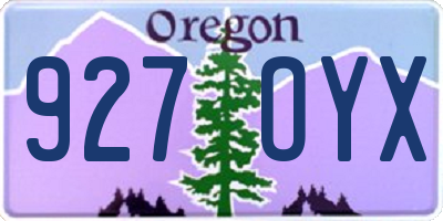 OR license plate 927OYX