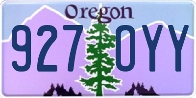 OR license plate 927OYY