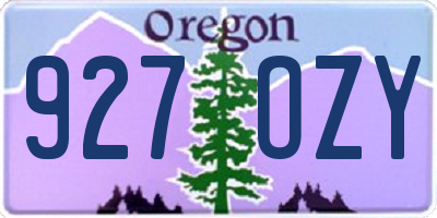 OR license plate 927OZY