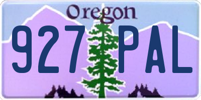 OR license plate 927PAL