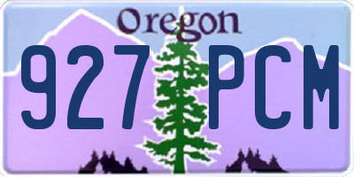 OR license plate 927PCM