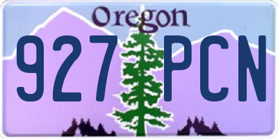 OR license plate 927PCN