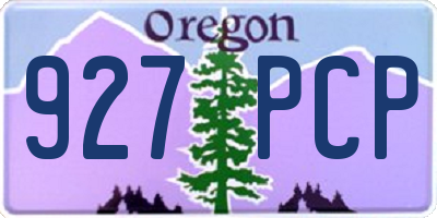 OR license plate 927PCP
