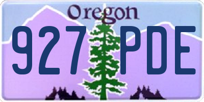 OR license plate 927PDE