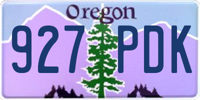OR license plate 927PDK