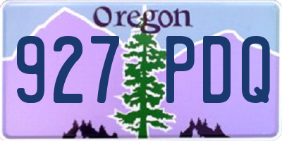 OR license plate 927PDQ