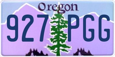 OR license plate 927PGG