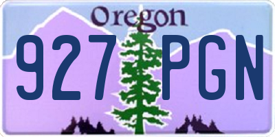 OR license plate 927PGN