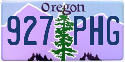 OR license plate 927PHG