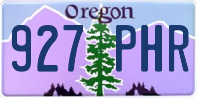OR license plate 927PHR