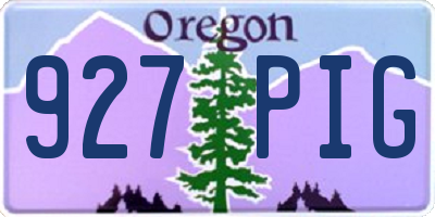 OR license plate 927PIG