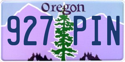 OR license plate 927PIN