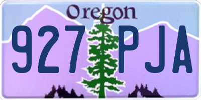 OR license plate 927PJA