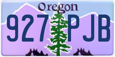OR license plate 927PJB