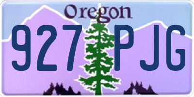 OR license plate 927PJG