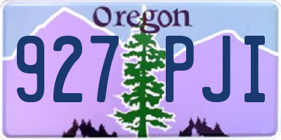 OR license plate 927PJI