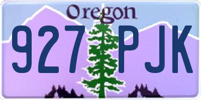 OR license plate 927PJK