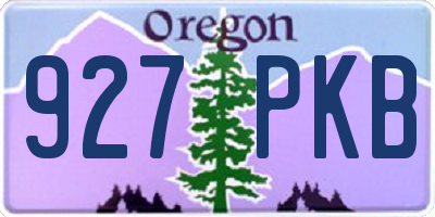 OR license plate 927PKB