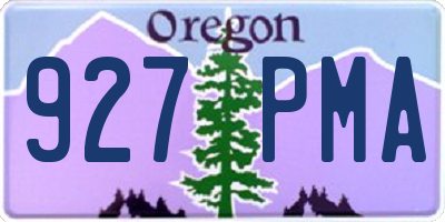 OR license plate 927PMA