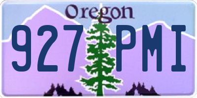 OR license plate 927PMI